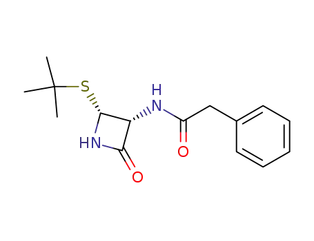 cis-(4R)-t-butylthio-(3R)-phenylacetamidoazetidin-2-one