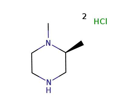 Molecular Structure of 1152110-23-0 ((R)-1,2-Dimethyl-piperazine dihydrochloride)