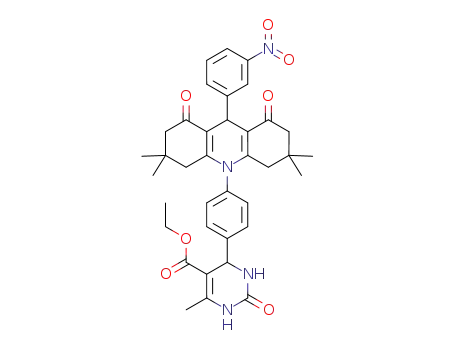 ethyl-1,2,3,4-tetrahydro-4-(4-(1,2,3,4,5,6,7,8-octahydro-3,3,6,6-tetramethyl-9-(3-nitrophenyl)-1,8 dioxoacridin-10(9H)-yl)phenyl)-6-methyl-2-oxopyrimidine-5-carboxylate