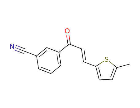 Molecular Structure of 1440663-52-4 ((E)-3-(3-(5-methylthiophen-2-yl)acryloyl)benzonitrile)
