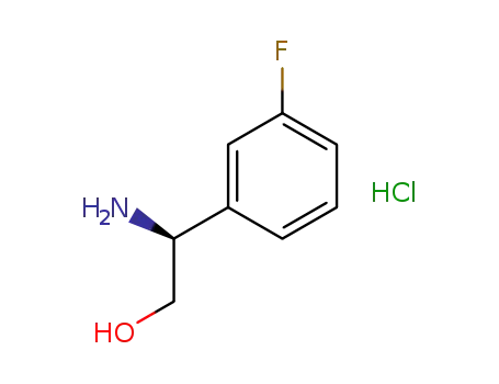 Molecular Structure of 1240480-36-7 ((2S)-2-AMINO-2-(3-FLUOROPHENYL)ETHAN-1-OL HCL)