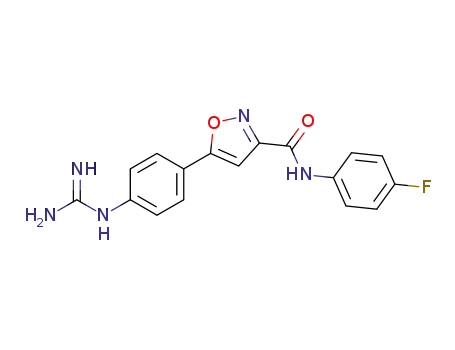 N-(4-fluorophenyl)-5-(4-guanidinophenyl)isoxazole-3-carboxamide