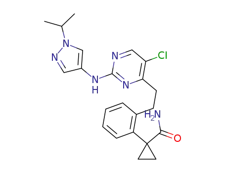 1-(2-(2-(5-chloro-2-((1-isopropyl-1H-pyrazol-4-yl)amino)pyrimidin-4-yl)ethyl)phenyl)cyclopropanecarboxamide
