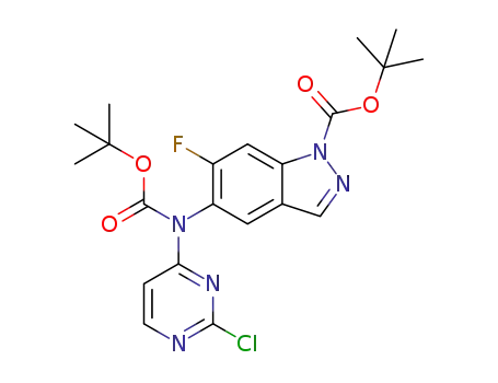 tert-butyl 5-((tert-butoxycarbonyl)(2-chloropyrimidin-4-yl)amino)-6-fluoro-1H-indazole-1-carboxylate