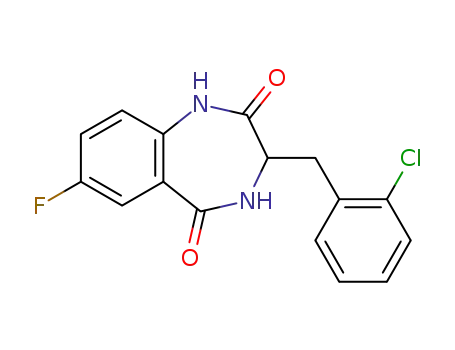 3-(2-chlorobenzyl)-7-fluoro-3,4-dihydro-1H-benzo[e][1,4]diazepine-2,5-dione