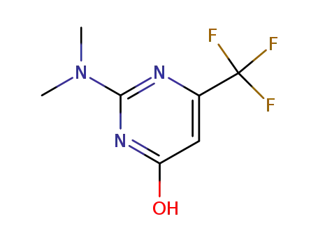 Molecular Structure of 55545-80-7 (2-(DIMETHYLAMINO)-6-(TRIFLUOROMETHYL)-4-PYRIMIDINOL)