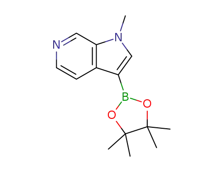 Molecular Structure of 1501153-45-2 (1-methyl-3-(tetramethyl-1,3,2-dioxaborolan-2-yl)-1H-pyrrolo[2,3-c]pyridine)