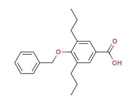 Molecular Structure of 100311-43-1 (4-(benzyloxy)-3,5-dipropylbenzoic acid)