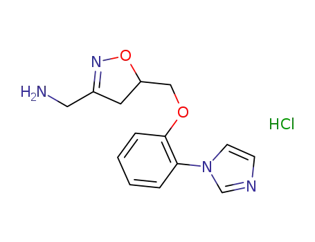 (5-((2-(1H-imidazol-1-yl)phenoxy)methyl)-4,5-dihydroisoxazol-3-yl)methanamine hydrochloride