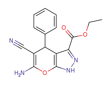 ethyl 6-amino-5-cyano-4-phenyl-1,4-dihydropyrano[2,3-c]pyrazole-3-carboxylate