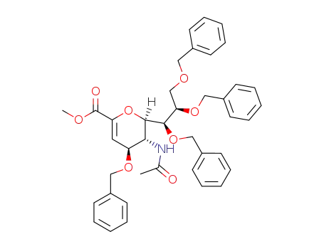 methyl 5-acetamido-4,7,8,9-tetra-O-benzyl-2,3-dehydro-3,5-dideoxy-D-glycero-D-galacto-2-nonulopyranosonate