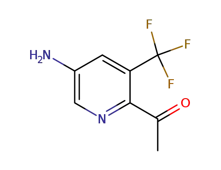 Molecular Structure of 884004-49-3 (1-(5-amino-3-(trifluoromethyl)pyridin-2-yl)ethanone)