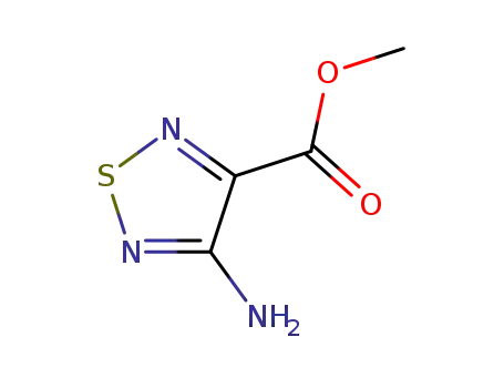Molecular Structure of 63875-18-3 (Methyl 4-aMino-1,2,5-thiadiazole-3-carboxylate)