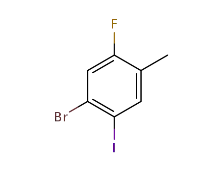 Molecular Structure of 202865-74-5 (4-BROMO-2-FLUORO-5-IODOTOLUENE)
