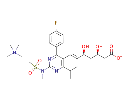 Molecular Structure of 917805-79-9 (rosuvastatin tetramethyl ammonium salt)