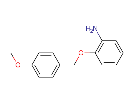 Molecular Structure of 106272-20-2 (BenzenaMine, 2-[(4-Methoxyphenyl)Methoxy]-)