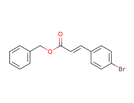 Molecular Structure of 118459-79-3 (2-Propenoic acid, 3-(4-bromophenyl)-, phenylmethyl ester, (E)-)