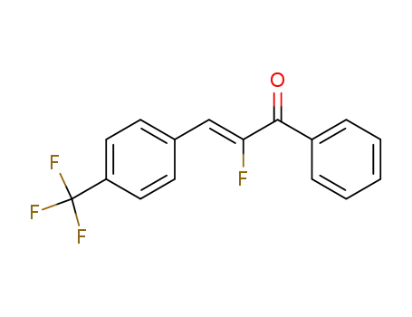 Molecular Structure of 126912-60-5 ((Z)-2-fluoro-1-phenyl-3-(4-(trifluoromethyl)phenyl)prop-2-en-1-one)
