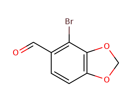 Molecular Structure of 56008-63-0 (1,3-Benzodioxole-5-carboxaldehyde, 4-bromo-)
