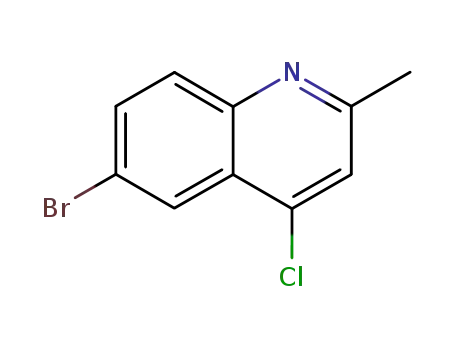Molecular Structure of 53364-85-5 (6-BROMO-4-CHLORO-2-METHYLQUINOLINE)