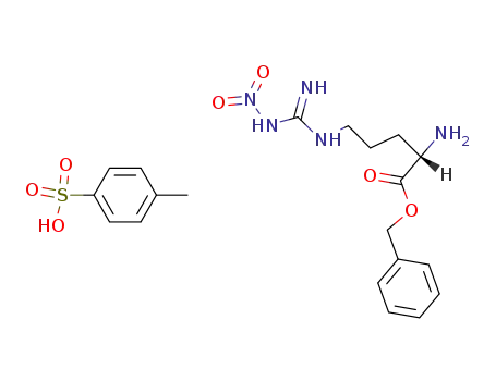 Molecular Structure of 10342-07-1 (H-ARG(NO2)-OBZL P-TOSYLATE)
