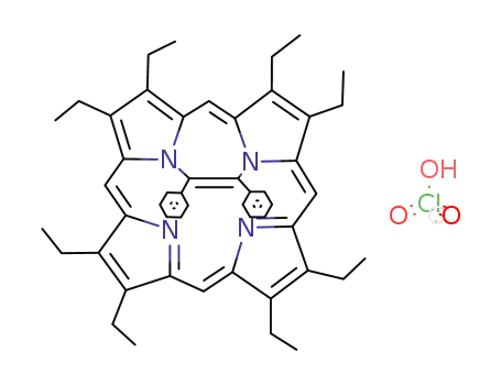 N<sup>21</sup>,N<sup>22</sup>-(1,2-diphenyletheno)octaethylporphyrin hydroperchlorate