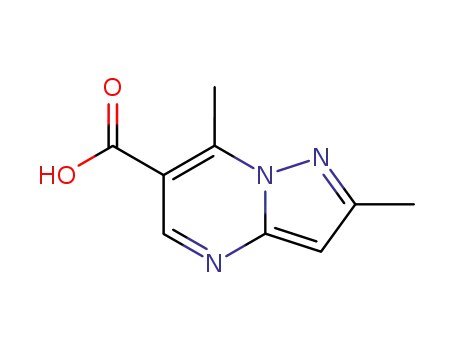 Molecular Structure of 175201-51-1 (4,7-DIMETHYLPYRAZOLO(1,5-A)PYRIMIDINE-3-CARBOXYLIC ACID)