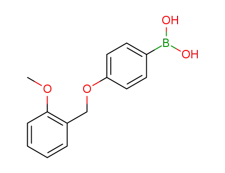 Molecular Structure of 871125-74-5 (4-(2'-METHOXYBENZYLOXY)PHENYLBORONIC AC&)