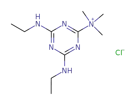 Molecular Structure of 13688-14-7 (1,3,5-Triazin-2-aminium, 4,6-bis(ethylamino)-N,N,N-trimethyl-, chloride)