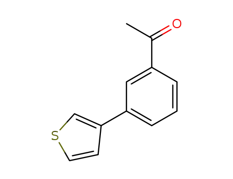 Molecular Structure of 371157-21-0 (1-(3-THIOPHEN-3-YL-PHENYL)-ETHANONE)