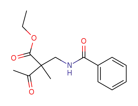 Molecular Structure of 101105-75-3 (2-(benzoylamino-methyl)-2-methyl-acetoacetic acid ethyl ester)
