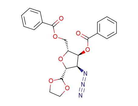 2,5-anhydro-3-azido-4,6-di-O-benzoyl-3-deoxy-D-allose ethylene acetal