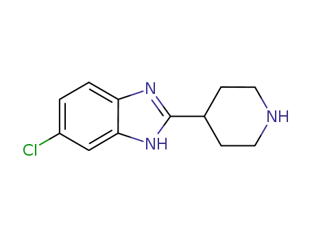 Molecular Structure of 578709-06-5 (6-CHLORO-2-(PIPERIDIN-4-YL)-1H-BENZO[D]IMIDAZOLE)