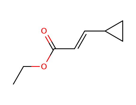 Molecular Structure of 21014-26-6 (2-Propenoic acid, 3-cyclopropyl-, ethyl ester, (2E)-)