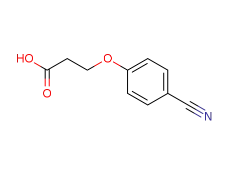 Molecular Structure of 58228-89-0 (3-(4-Cyanophenoxy)propionic Acid)