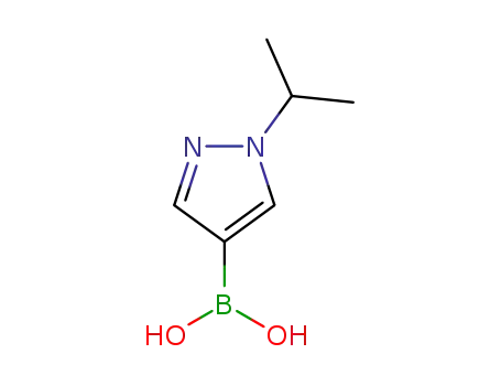Molecular Structure of 1201643-90-4 (1-Isopropyl-1H-pyrazol-4-ylboronic acid)