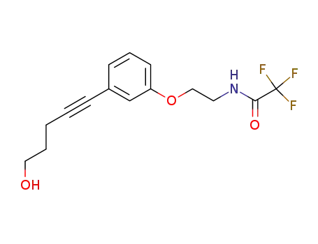 2,2,2-trifluoro-N-(2-(3-(5-hydroxypent-1-ynyl)phenoxy)ethyl)acetamide