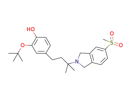 Molecular Structure of 1802632-22-9 (2-(tert-butoxy)-4-(3-methyl-3-(5-(methylsulfonyl)isoindolin-2-yl)butyl)phenol)