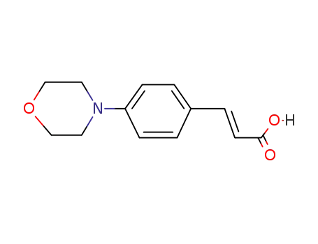 Molecular Structure of 66377-37-5 (2-Propenoic acid, 3-[4-(4-morpholinyl)phenyl]-)