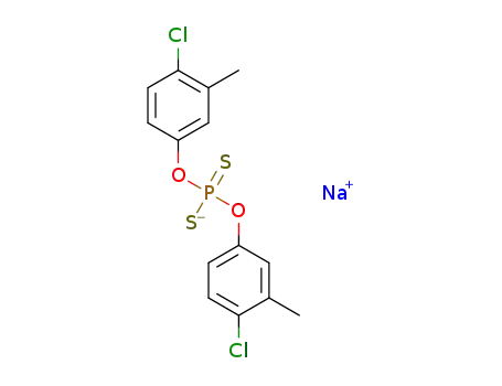 Molecular Structure of 1481752-10-6 (sodium O,O'-di(4-chloro-3-methylphenyl)dithiophosphate)