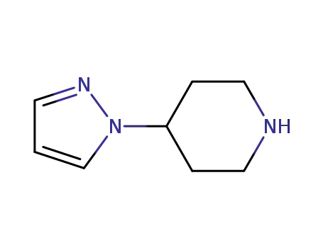 Molecular Structure of 762240-09-5 (Piperidine, 4-(1H-pyrazol-1-yl)- (9CI))