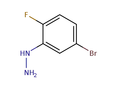 Molecular Structure of 627871-08-3 ((5-BROMO-2-FLUORO-PHENYL)-HYDRAZINE)