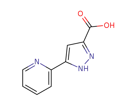 Molecular Structure of 374064-02-5 (5-Pyridin-2-yl-1H-pyrazole-3-carboxylic acid)