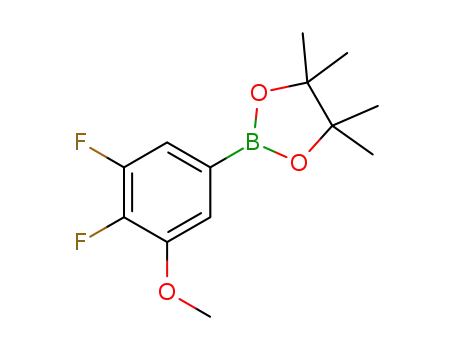 Molecular Structure of 754226-38-5 (2-(3,4-Difluoro-5-methoxyphenyl)-4,4,5,5-tetramethyl-1,3,2-dioxaborolane)