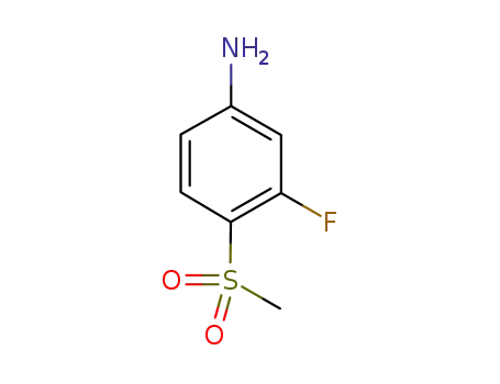 Molecular Structure of 252561-34-5 (3-Fluoro-4-(Methylsulfonyl)aniline)