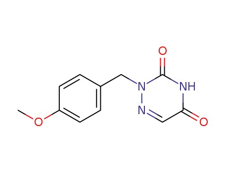Molecular Structure of 61958-79-0 (1,2,4-Triazine-3,5(2H,4H)-dione, 2-[(4-methoxyphenyl)methyl]-)