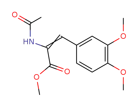 Molecular Structure of 100719-08-2 (α-Acetamino-β-(3,4-dimethoxy-phenyl)-acrylsaeure-methylester)