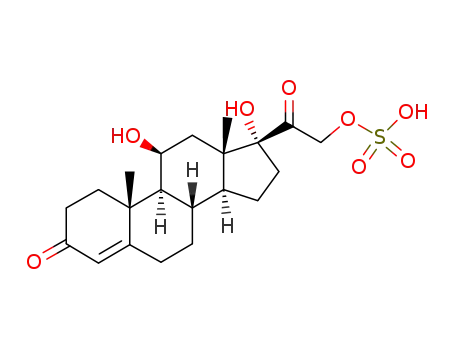 Molecular Structure of 1253-43-6 (cortisol 21-sulfate)