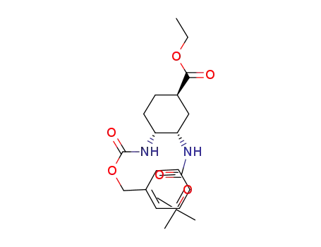 ethyl (1R,3S,4R)-4-(((benzyloxy)carbonyl)amino)-3-((tert-butoxycarbonyl)amino)cyclohexane-1-carboxylate