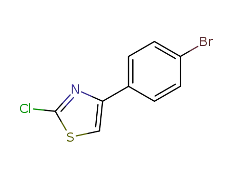 Molecular Structure of 3884-33-1 (4-(4-BROMOPHENYL)-2-CHLOROTHIAZOLE)